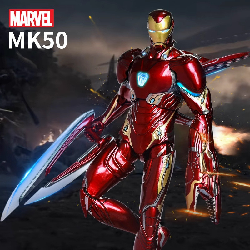 [Sẵn Sàng Giảm Giá] Chơi Hợp Thời Trang 13Cm Iron Man Đồ Chơi Mô Hình Hình 13Cm Đế Iron Man Dạ Quang