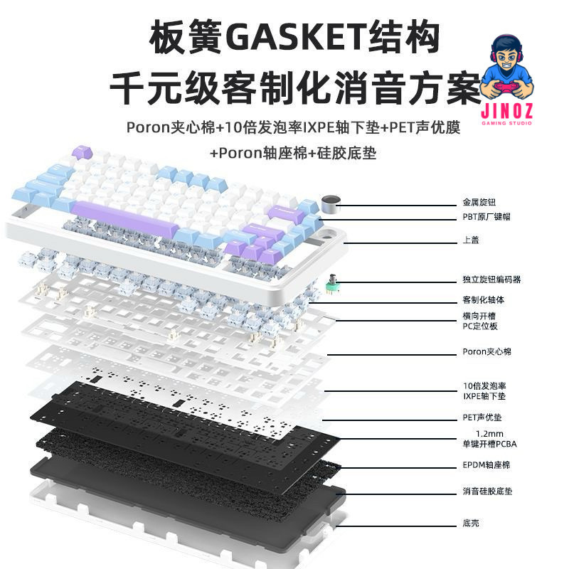 Bàn phím cơ không dây Monka K75 | 3 mode | RGB | Hotswap | BigBuy360 - bigbuy360.vn