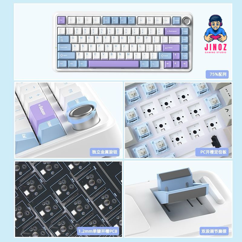 Bàn phím cơ không dây Monka K75 | 3 mode | RGB | Hotswap | BigBuy360 - bigbuy360.vn