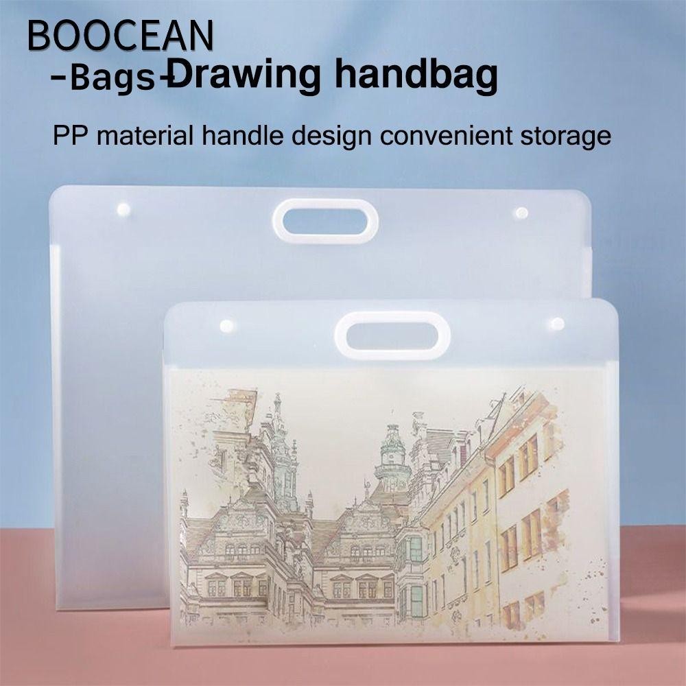 BOOCEAN Thư mục tập tin, Túi đựng giấy vẽ tranh 4K / 8K / 16K A2 / A3 / A4, Album ảnh di động chống 