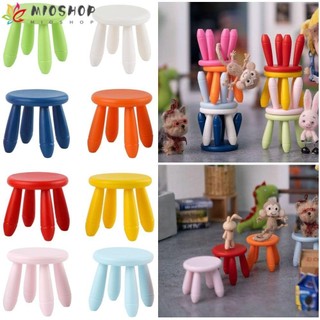 Mioshop Nội thất thu nhỏ, Phụ kiện búp bê đầy màu sắc Phân nhà búp bê, Mô hình cảnh quà tặng Nhà chơi đồ chơi ghế Mini tỷ lệ 1: 12