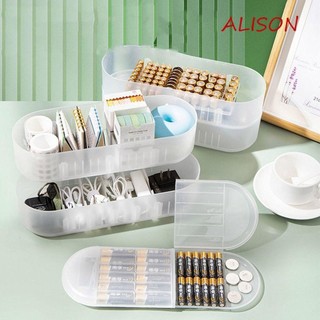 Hộp lưu trữ pin ALISON AA AAA, Hộp đựng pin cứng bán trong suốt bằng nhựa, Hộp đựng pin có thể xếp chồng lên nhau nhiều lớp đa chức năng cho gia đình