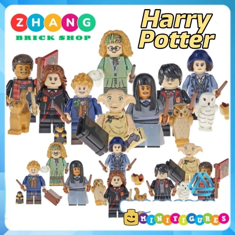 Đồ chơi xếp hình Harry Potter Hermione Trelawny Cho Chang Dean Thomas Dobby Tina Scamander Minifigur
