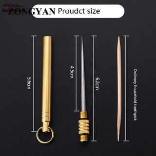 Hotwind Titanium Toothpick Keychain Multi-Purpose Outdoor Camping Tool More Durable Than Floss
