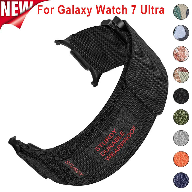 Nhanh Phù Hợp Với Dây Đeo Nylon Cho Samsung Galaxy Watch 7 Ultra 47mm Vòng Ngụy Trang Dây Đeo Tay Vò