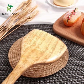 Xẻng gỗ nấu ăn chống dính tay cầm dài tiện dụng dành cho nhà bếp