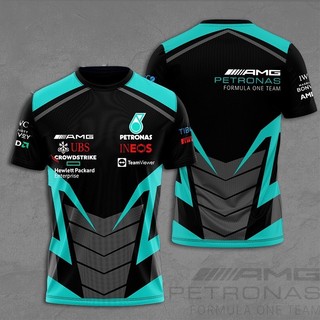 Am Petronas F1, Áo thun ngắn tay thông thường, in 3D, thoáng khí, cỡ lớn, dành cho nam A