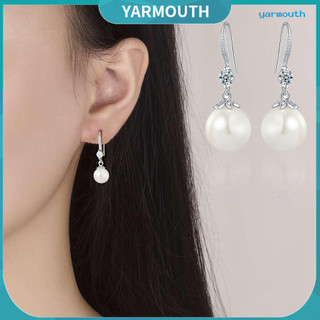 Yyr-hook Bông Tai Ngọc Trai Giả Kim Cương Giả Trang Sức Shining Giả Bông Tai Ngọc Trai Cho Tiệc Cưới Tiệc Quà Tặng