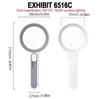 Kính lúp chiếu sáng, Kính lúp cầm tay ống kính Loupe, 3 chế độ chiếu sáng di động có thể sạc lại với đèn LED Kính lúp đọc / sửa chữa
