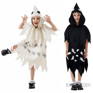 Baga-kids Trang Phục Halloween Không Tay In Hình Ma & Mũ Đội Đầu Cho Dự Tiệc Cosplay Theo Chủ Đề