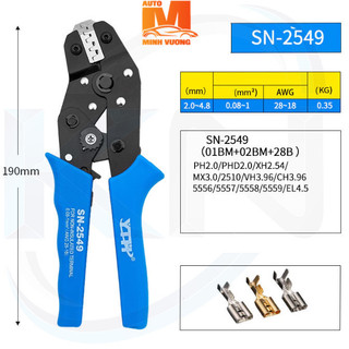 Kìm bấm Cos SN-2549 YTH (SN-01BM + SN-28B) (cos 4.8mm trở xuống)