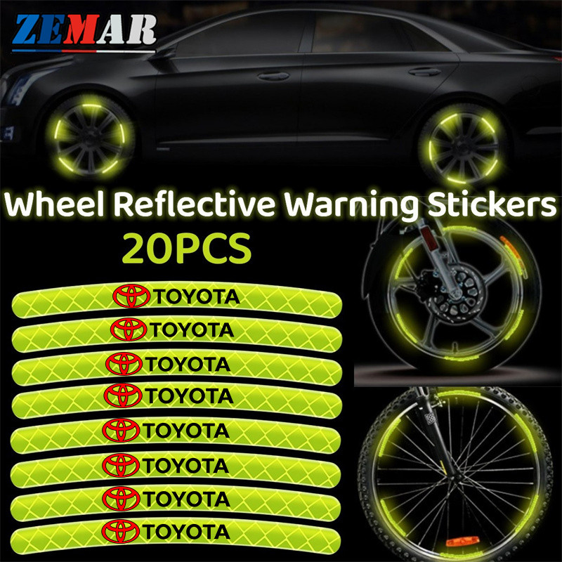 20 Chiếc Toyota Xe Moto Lốp Cạnh Mạnh Phản Quang An Toàn Cảnh Báo Dán Lốp Chữ Cho Xe Toyota Agya Rai