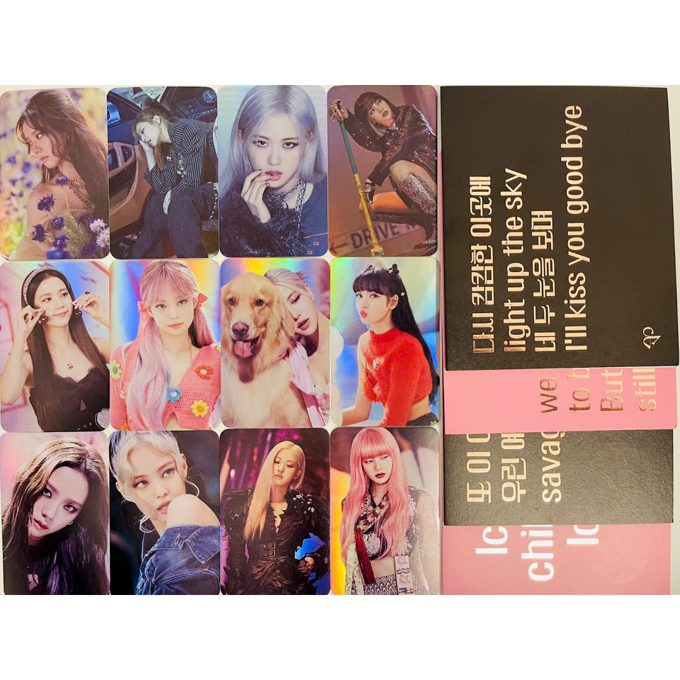 [THE SHOW] PHOTO LYRICS CARD BLACKPINK  (Bộ ảnh 12 thẻ bo góc BLACKPINK)