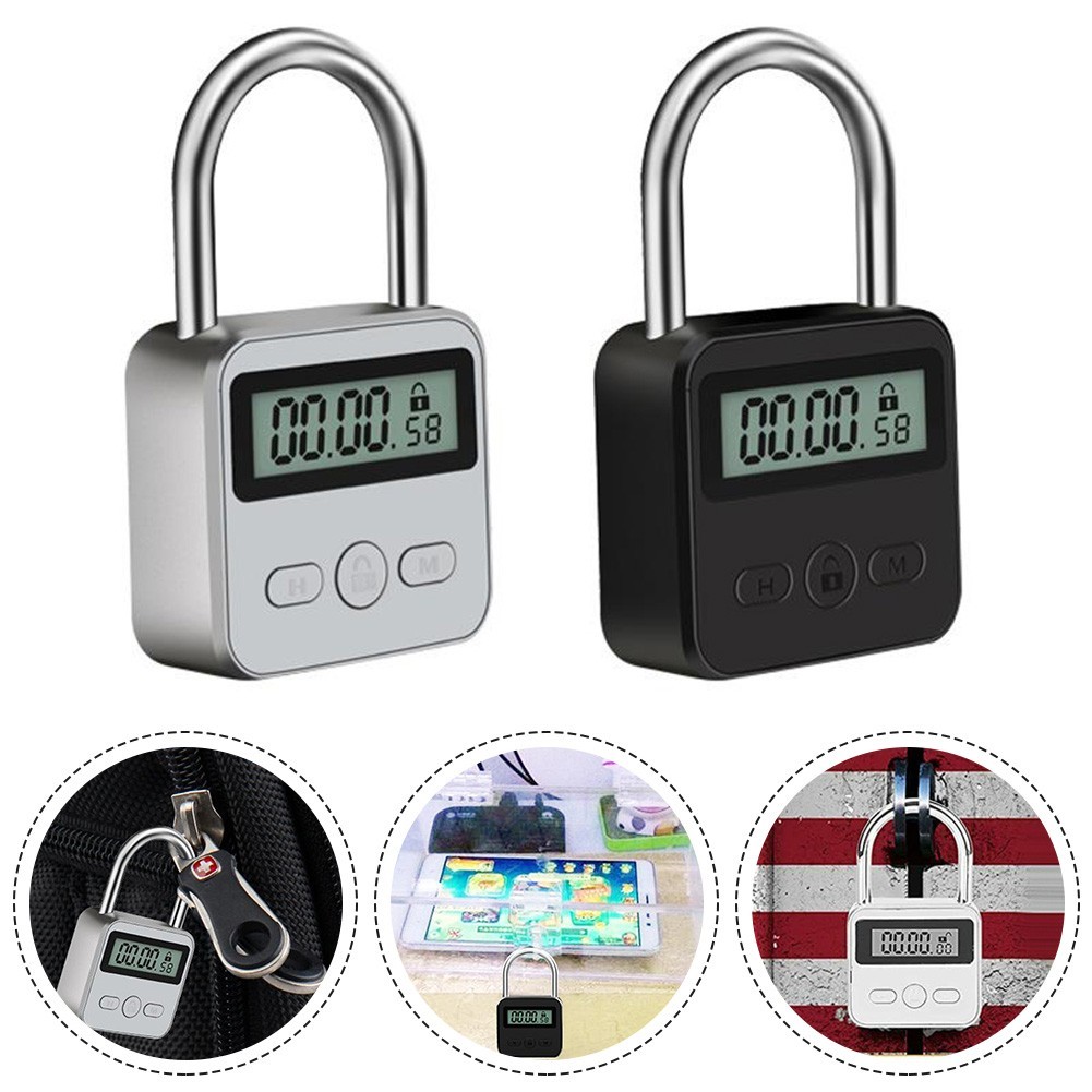 Metal Timer Lock 99 Hours Max Digital Heavy Duty LCD Display Practical