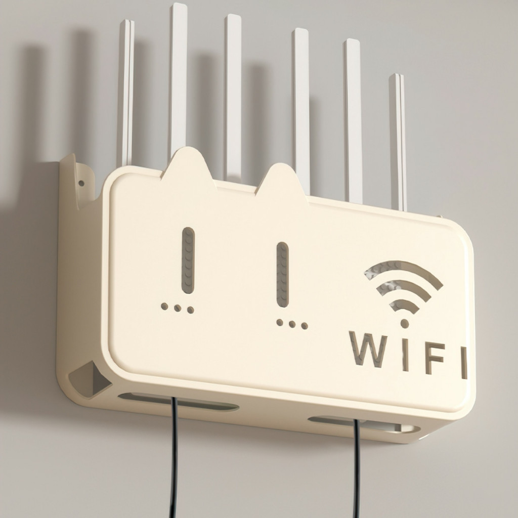 Kệ đựng wifi treo tường, Kệ wifi đặt modem, đầu kỹ thuật số, ổ cắm điện, chất liệu nhựa ABS