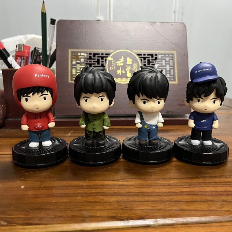 Jay Chou Mujie Hàng Hóa Xe Hơi Hương Liệu Hình Đồ Trang Trí Jay Búp Bê Dễ Thương Để Bàn Đồ Trang Trí