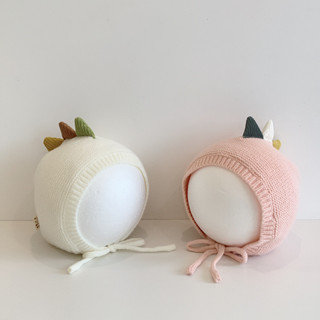 [0-16 Tháng] Mũ trùm đầu mặt khủng long dễ thương cho bé Mũ bảo vệ tai len mùa đông cho bé Mũ dệt kim cho bé A408