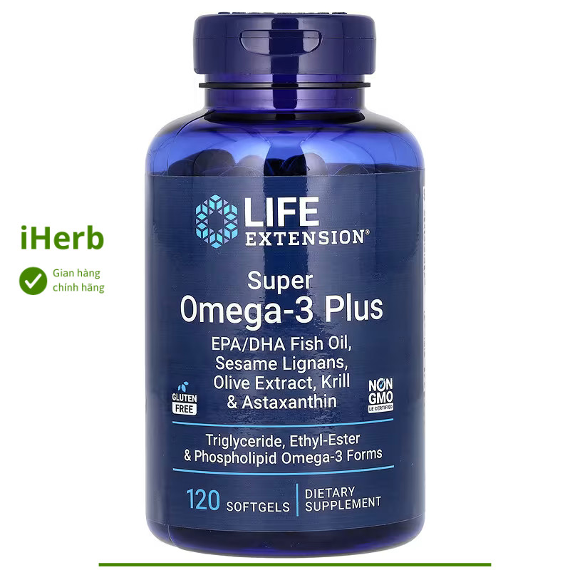 Bổ sung Super Omega-3 Plus 120 viên Life Extension - iHerb Việt Nam
