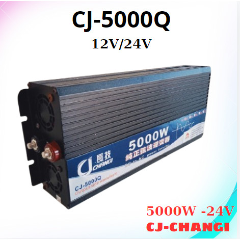 Bộ đổi nguồn inverter CJ 5000W 24V -SINE CHUẨN CHANGI -5000Q -24V /220V
