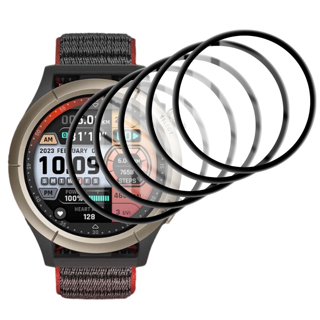 Garmin Swim2 3 Phim Kính Cường Lực Viền Đen Cong 9D HD Cho Garmin Descent Lily Quatix Bơi Tactix G1 