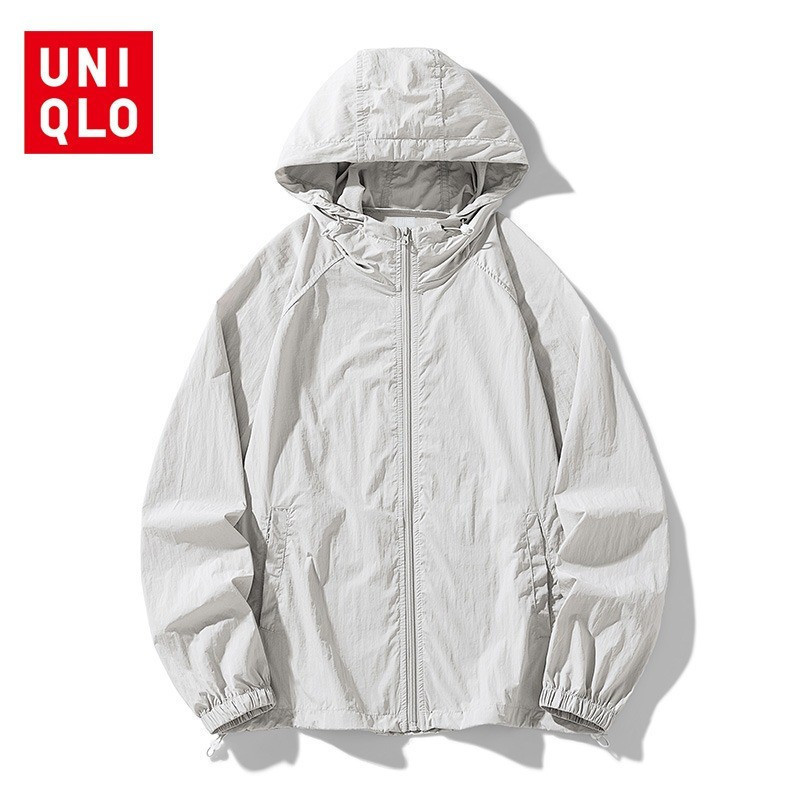 Uniqlo UPF50 + Áo khoác chống nắng mỏng đa năng mùa hè dành cho nữ Áo khoác chống nắng có mũ trùm đầ