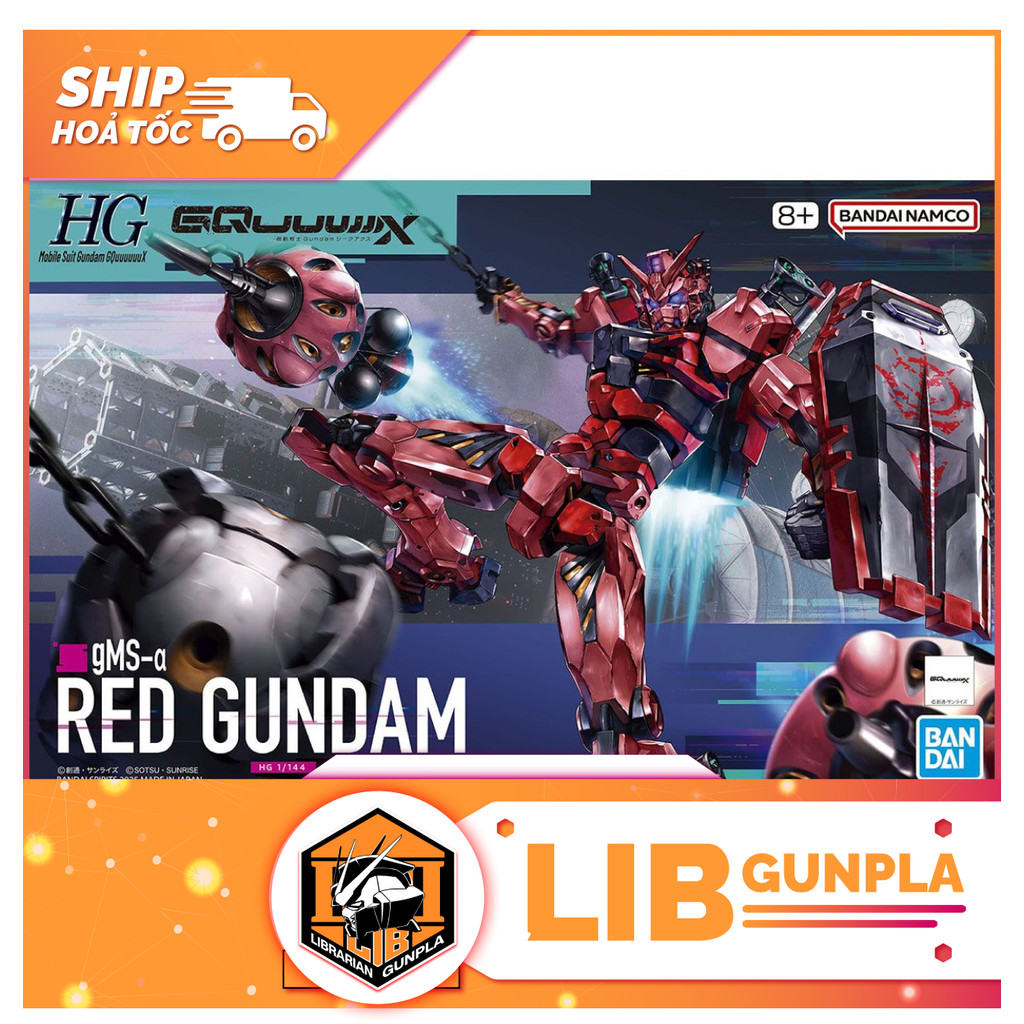 Đồ chơi mô hình lắp ráp Bandai Gundam HG GQ 1/144 Red Gundam
