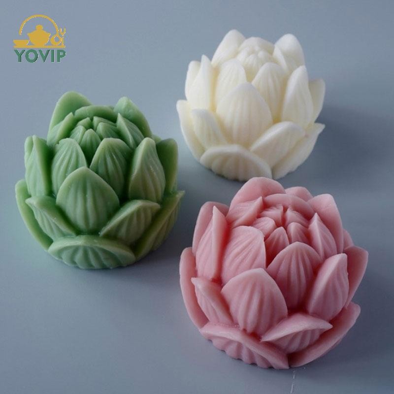 YOVIP Nến Thơm Khuôn Silicone 3D Hình Hoa Sen - DIY Việt Nam