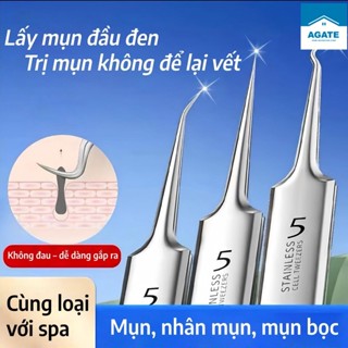  Bộ dụng cụ lấy mụn đa năng – 5 8 đầu kim siêu nhỏ – trị mụn lấy mụn đầu đen kèm nhíp – an toàn cho da 