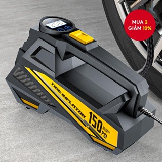 Máy nén khí lốp ô tô kỹ thuật số có đèn LED cho ô tô, xe máy và xe đạp, DC 12 Volt