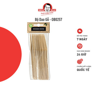Bộ 24 dao gỗ nhà bếp uncle bills dùng cho đi du lịch cắm trại an toàn tiện lợi - ob0257