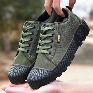  Giày bảo hộ lao động nam Đế cao su chống mài mòn vải bạt dày  size38-45  