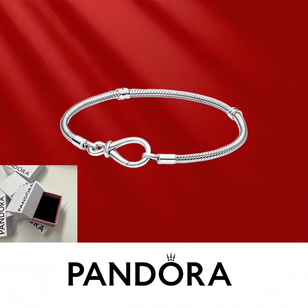Trang sức bạc Pandora S925 (kèm hộp đóng gói) Vòng tay trang sức Pandora 100% bạc S925 trang sức nữ