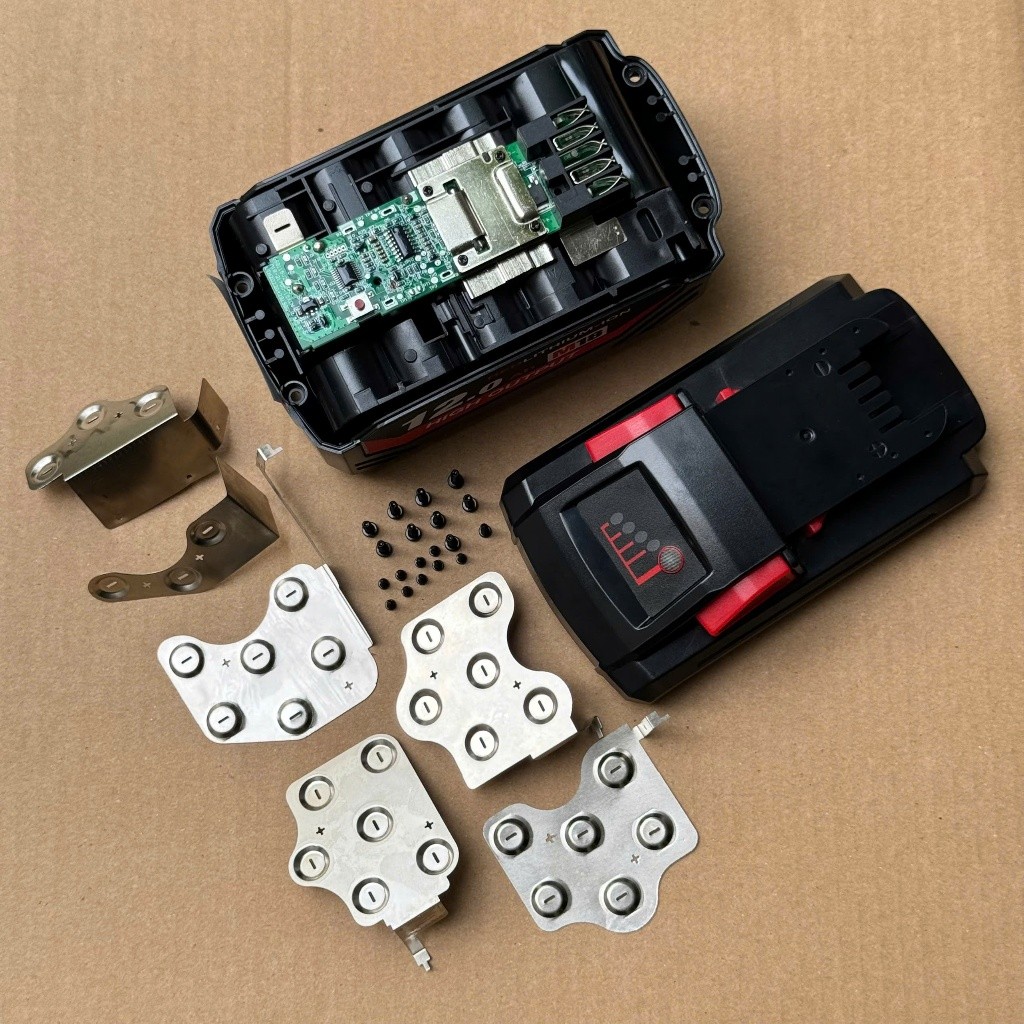Vỏ mạch milwaukee M18 12Ah 15 cell 21700 nhận sạc zin có tem đẹp không bao gồm pin