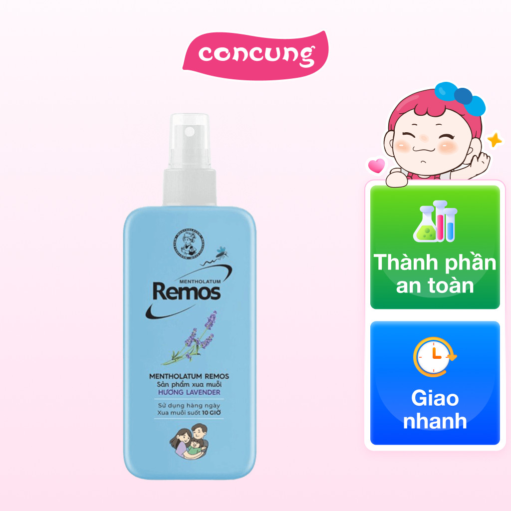 Xịt chống muỗi lavender Remos 70ml