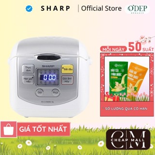 Nồi cơm điện tử mini Sharp 0.72 Lít 450W Chính hãng chống dính cho 1-2 người ăn KS-COM08V-SL - CHEAP CMO