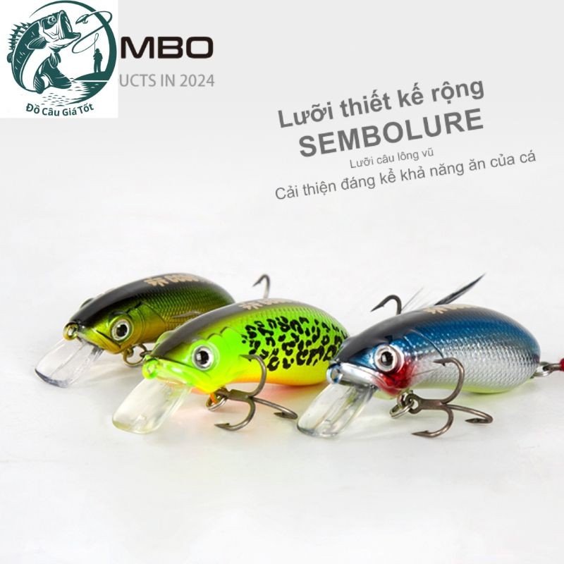 SEMBOLURE Mồi nhựa CC50 CC60 , mồi câu chẽm, hoàng đế, chày đất, lóc , mồi câu lure ném xa, câu cá ,
