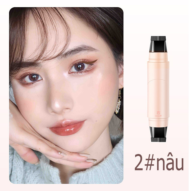 Bút Kẻ Mắt 2 Đầu Eyeliner Stamp Nét Mảnh Chống Nước Trang điểm tem kép tiện lợi, lâu trôi | BigBuy360 - bigbuy360.vn
