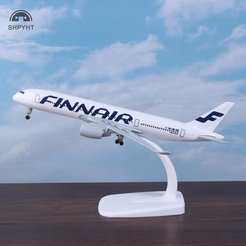 [SHPYHT] 1 Bộ Máy Bay Diecast Kim Loại Hợp Kim Có Bánh Xe 20CM A350 Finnair Bộ Máy Bay Airbus 350 Ph