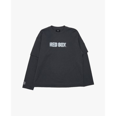 MLB - Áo thun unisex cổ tròn tay dài in logo_3ATSB0854-43CGS