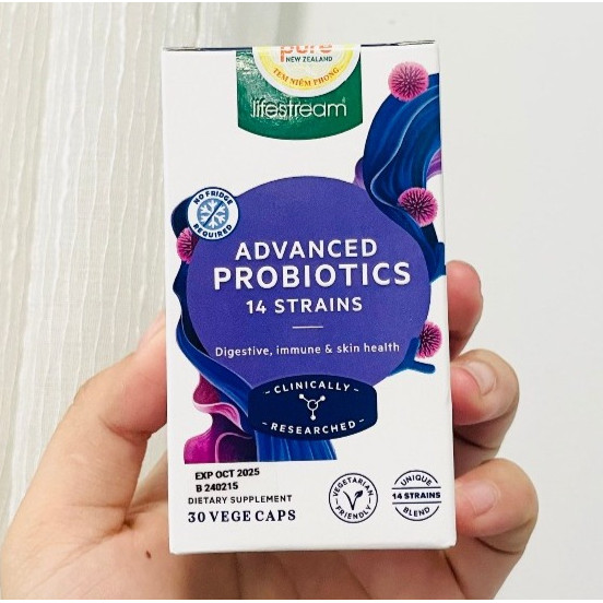 [Công ty] Viên Uống Probiotic Men Vi Sinh 14 Chủng Lifestream Advanced Probiotics New Zealand 30 viê