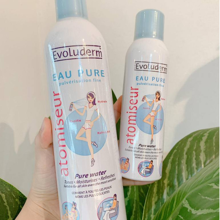 Xịt Khoáng Cấp Ẩm, Làm Dịu Da Evoluderm Atomiseur Eau Pure Water Pháp 150ml & 400ml