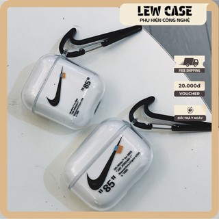 Case Airpods - Ốp Airpods 1/2/3 ( Pro ) - Trong Suốt Có Hình Ni.ke Kèm Móc