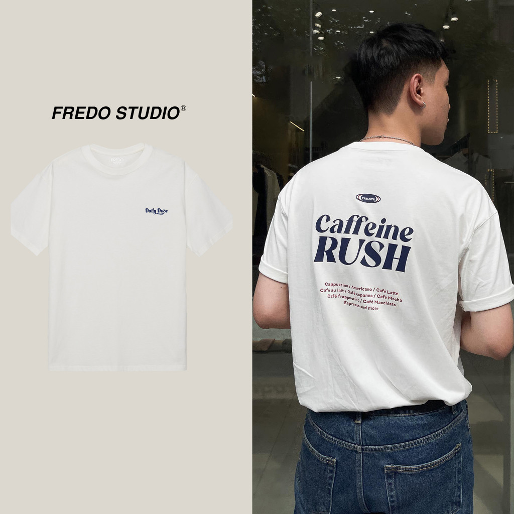 Áo Thun Nam Nữ Caffeine Rush Tee Premium 100% Cotton 250GSM Fredo Menwear (Fredo Menwear) - AT06S-5X