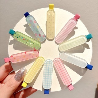 Bộ 6 Jelly Color Bangs Kẹp Tóc 2024 Mới Mỏ Vịt Kẹp Phụ Kiện Tóc