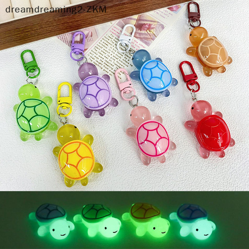 Móc khóa rùa màu sáng trong bóng tối Động vật biển Móc khóa rùa ngọt ngào dễ thương Móc khóa túi Ins cổ điển Phụ kiện mặt dây chuyền bạn gái [zkm]