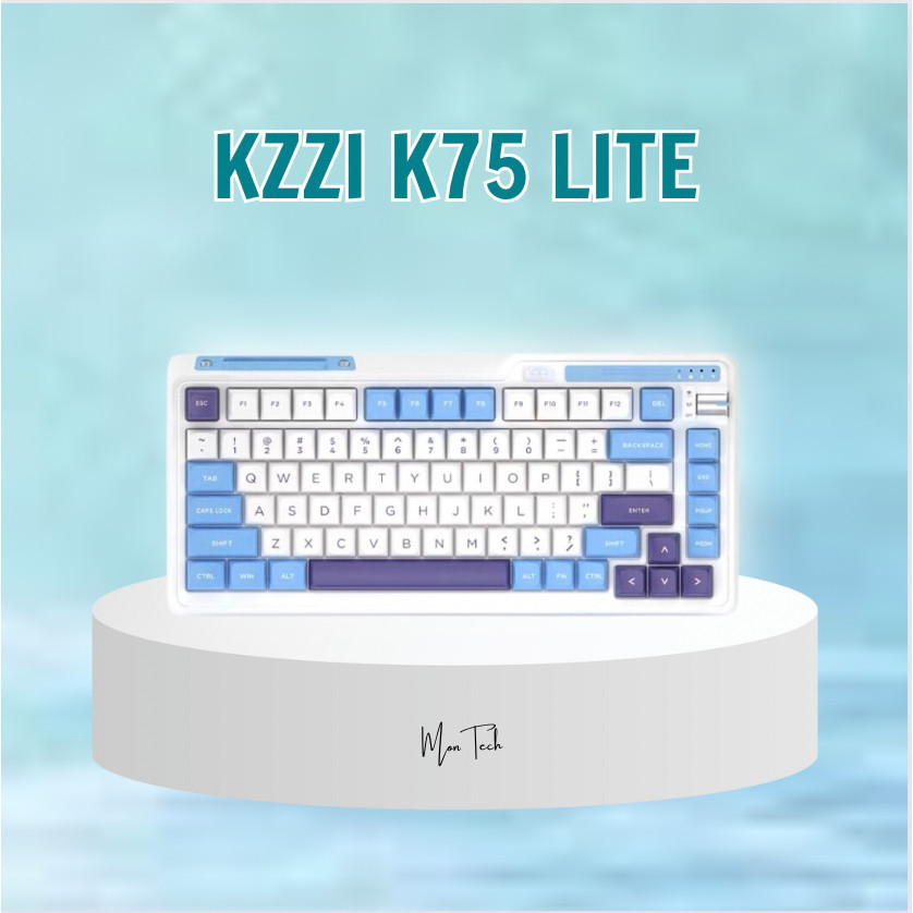 Bàn phím cơ Kzzi K75 Lite | 3 Mode kết nối | Mạch xuôi | Hotswap | LED RGB (New BH 12 Tháng)