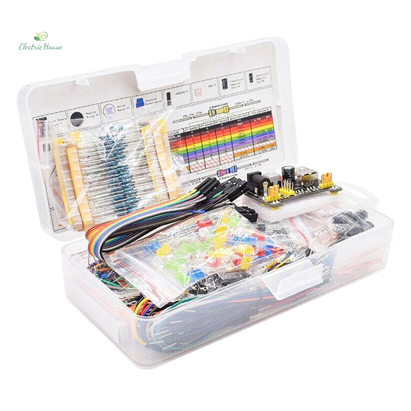 [Nhà Điện] Bộ Điện Tử DIY Starter 830 Tie-point Breadboard Cho R3 Linh Kiện Điện Tử Bộ Có Hộp mới