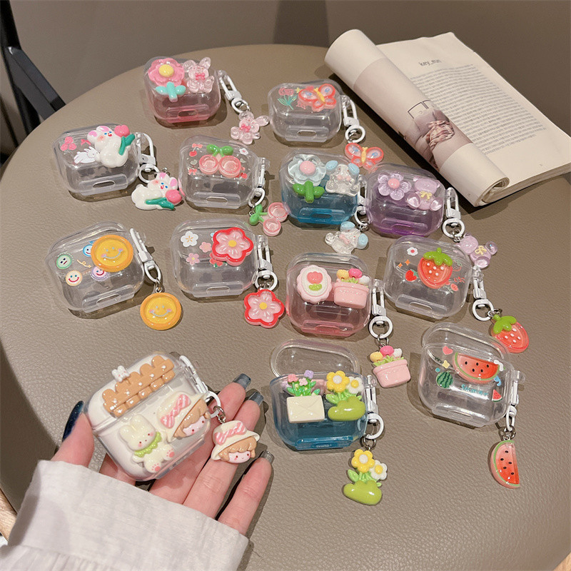 Cho Disney LF-918 ốp tai ng Case Dành cho hộp đựng tai nghe Trái cây tươi nhỏ, hoa, bướm, động vật n