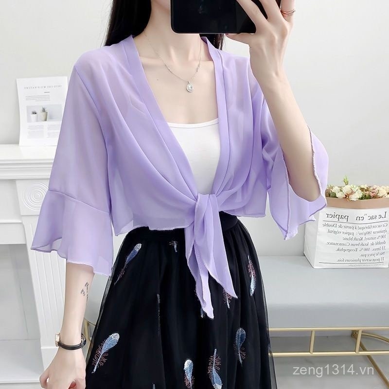 Áo Khoác Chiffon Mỏng Chống Nắng Plus Size Phong Cách Mùa Hè Mới