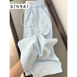QINGXI quần ống rộng Quần Túi Hộp fashionable Thời trang cổ xưa Độc đáo WFK2470QFG 31Z240731
